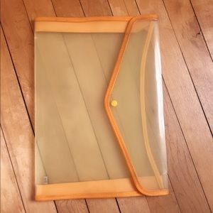 Clear Orange Envelope Holder